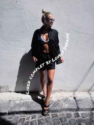 Černý nebo béžoý lněný komplet… Pohodlí a udržitelnost v jednom! #linen #clothes #summer #sustainability #handmade #czech...